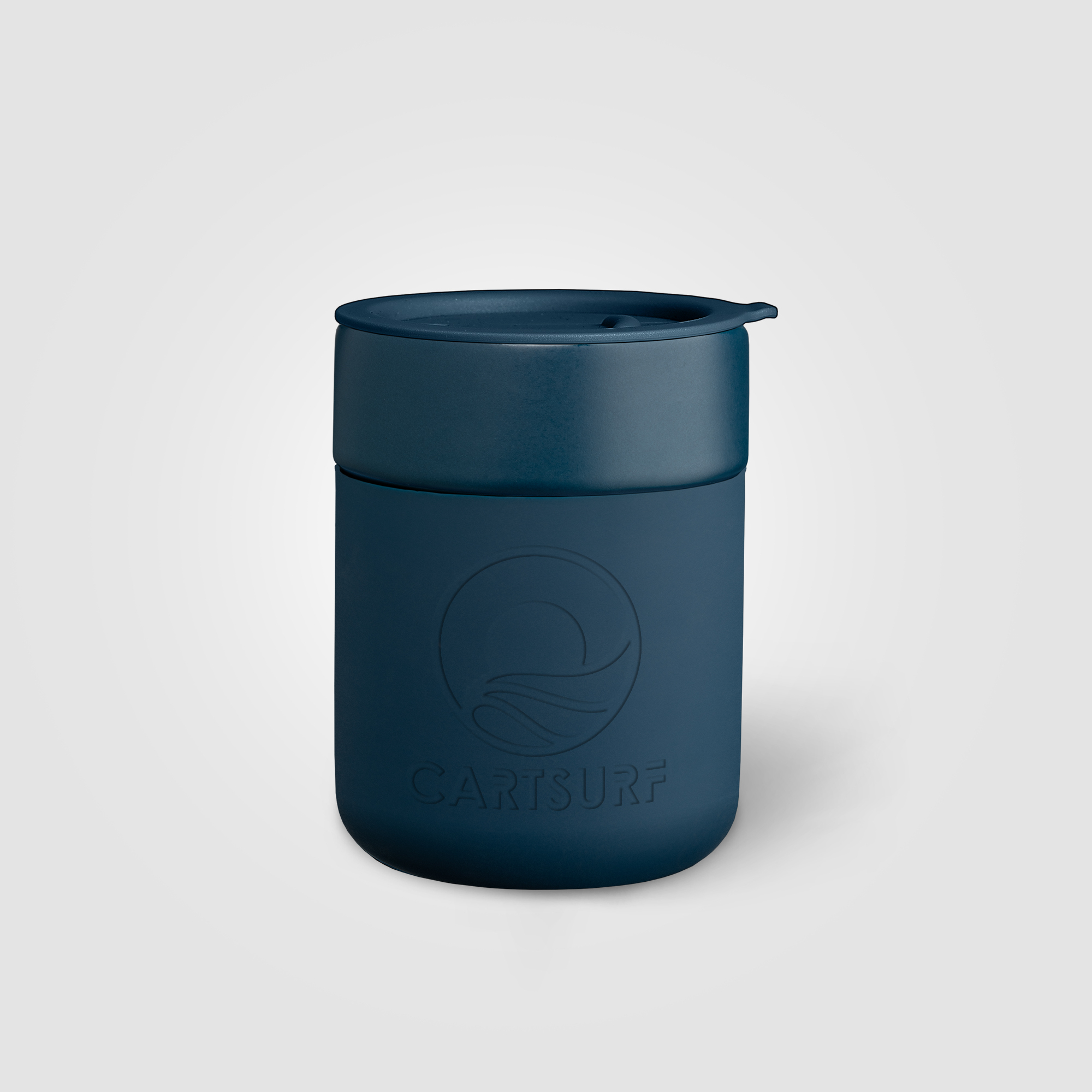 Mug avec couvercle en céramique personnalisable - Obsidian 295 ml Bleu marine